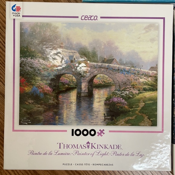 Ceaco, Lot of 3, Thomas Kincade complete 1000 piece puzzles - Picture 2 of 4